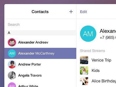 Web App [Contacts] address app book contacts web white
