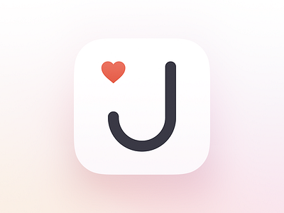 Possible Joom Icon gradient icon ios ipad iphone white