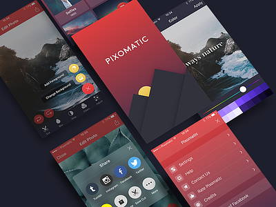 Pixomatic [Available in the App Store] app dark gradient ios ipad iphone photo pixomatic