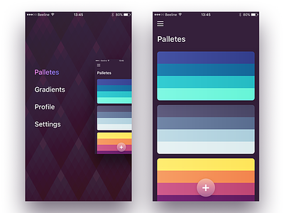 Small app for making palettes and gradients app gradient icon ios ipad iphone palette