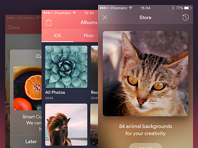 Pixomatic New Features app dark gradient ios ipad iphone photo pixomatic