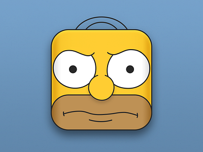 Angry Homer iOS Icon app homer icon ios ipad iphone mobile simpsons