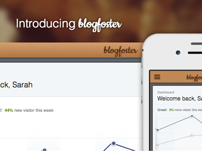 blogfoster.com launched analytics blog launch new startup webapp website