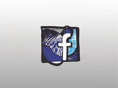 FACEBOOK ICON cubism facebook icon design