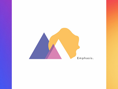 Emphasis Logo branding color design illustration illustrator line logo minimal rainbow simple