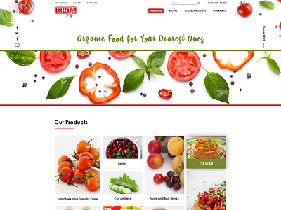 Multi-page canned food website