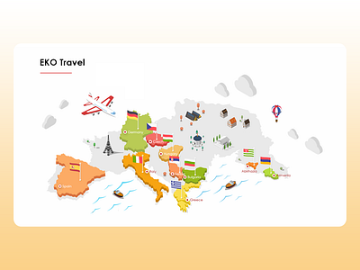 Interactive map of recipes from different countries design designer eco eko food illustration food map foodshop idea interaction design map organic ui ux webdesign