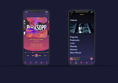 Vex Music App app app concept app design daily ui flat illustration interaction logo music music app ui ux ux ui design vector