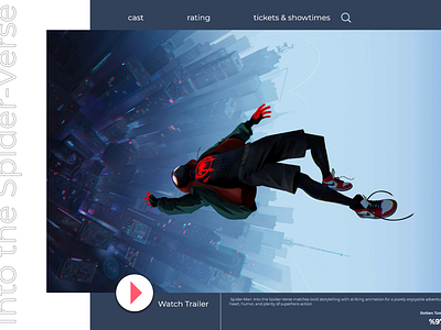 Spiderverse adobe xd app design concept daily challange daily ui design design concept flat icon landing page landing page design minimal movie spiderman type typography ui ux vector website