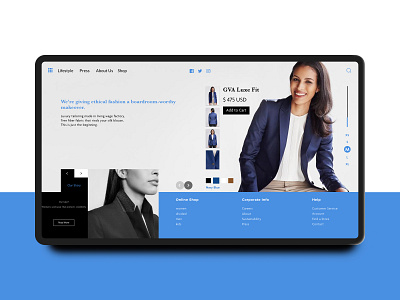 Fashion Landing Page adobe xd app app concept app design concept daily ui design concept flat icon interaction landing page landing page concept landing page design minimal sketchapp typography ui ux web website