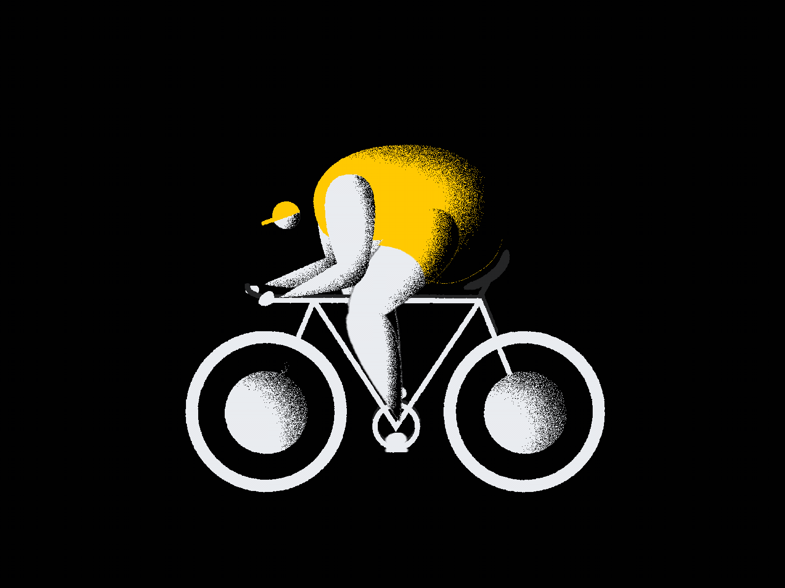 Bicycle Loop aftereffect animated animation bicycle cartoon character animation design grain grain texture illustration loop motion graphic vector vector art walkcycle