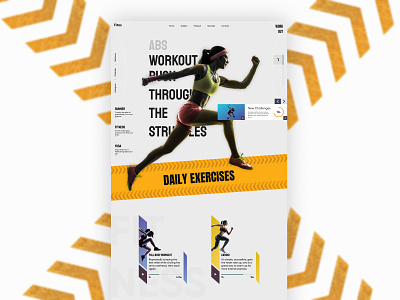 Fitness web ui design android clean ui css css html webdesign ui ux fitness ios app landing design landing page realistic trending webdesign webdesigner