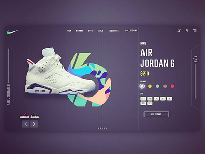 Nike UI Design clean css design illustration nike nike air shoes ui web