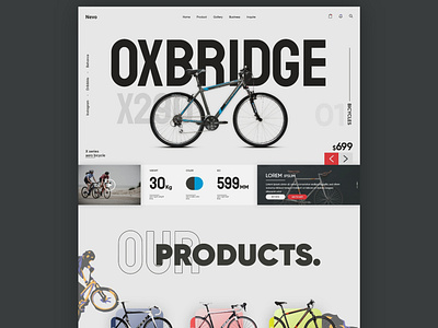 Bicycle ordering UI design bicycle branding clean css html webdesign ui ux css ui design design illustration typography ui ux web