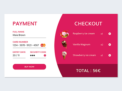 Daily UI Design Challenge #002 - Credit Card Checkout credit card checkout daily ui challenge dailyui dailyui 002