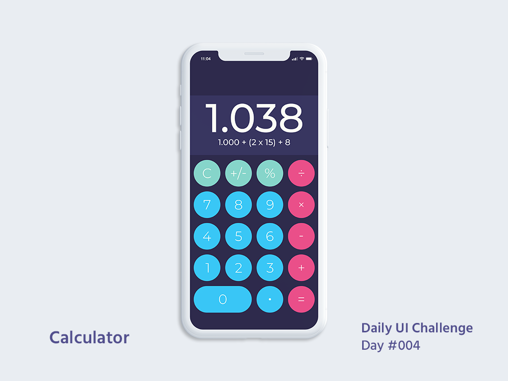 Daily UI Design Challenge #004 - Calculator