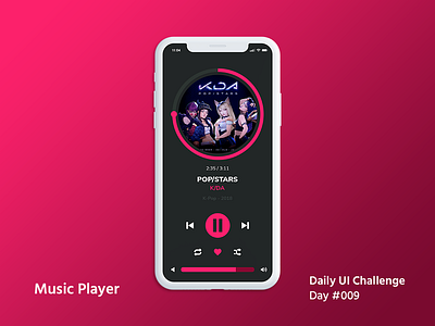 Daily UI Design Challenge #009 - Music Player album cover artist daily ui challenge dailyui dailyui 008 kpop lol music app music player music player ui