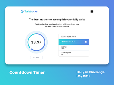 Daily UI Design Challenge #014 - Countdown Timer