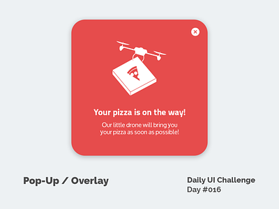 Daily UI Design Challenge #016 - Pop-Up / Overlay