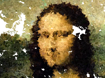 Paint Paint #1: Mona Lisa actionscript experiments generative painting