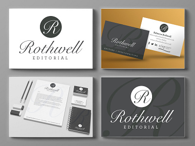 Rothwell Editiorial branding branding design busines card logo