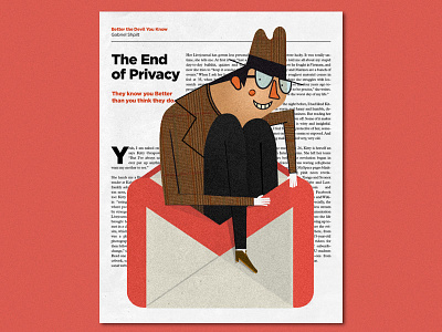 The end of Privacy articulo opinion illustration ilustracion magazine mail spy google