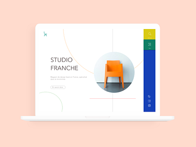 Studio Franche blanc couleur desktop minimalist ui ui ux ui design webdesign webdesigner website épuré