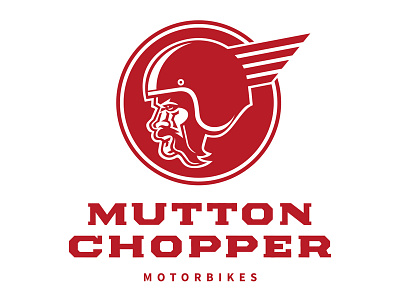 Mutton Chopper Motorbikes branding custom font design flat icon identity illustration illustrator logo minimal type typography vector