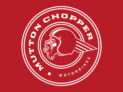 Mutton Chopper Motorbikes Seal branding custom font design flat icon identity illustration illustrator logo type typography vector