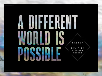 A Different World Is Possible art branding church church design custom font custom typography design identity illustrator logo pattern postcard poster promotion promotional design social type typography vector