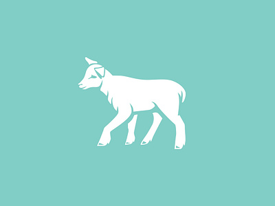 The Lamb animal art design flat icon illustration illustrator logo minimal two tone vector