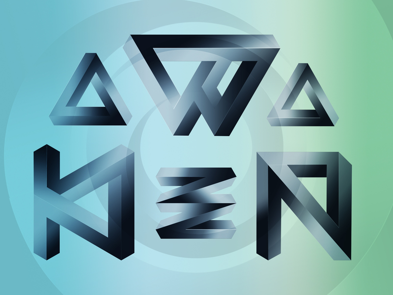 Awaken 2020 Style Element Shapes art branding custom font custom typography design gradients identity illustration illustrator logo shapes style typography vector