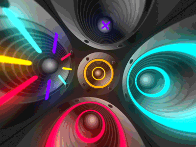 Colorful Speakers VJ loops abstract animation colors gif motion graphics speaker visuals vj