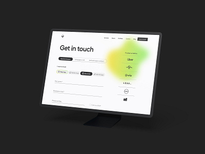 Apptension 'Get in touch' design graphic design mockup product design ui ui design ux design vector web design website