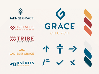Grace Church Branding branding color palette logos styleguide system