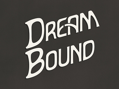 Dreambound film futuristic logo media production retro typography