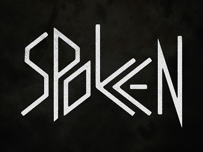 Spoken band grunge logo spoken