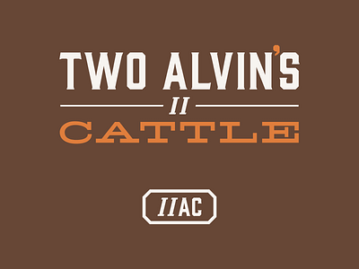 Two Alvins Cattle design logo type typography