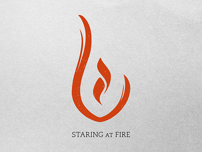 Staring at Fire fire flame imagination logo orange spark