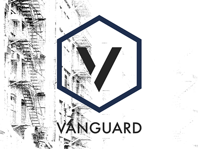 Vanguard bold geometric logo modern v