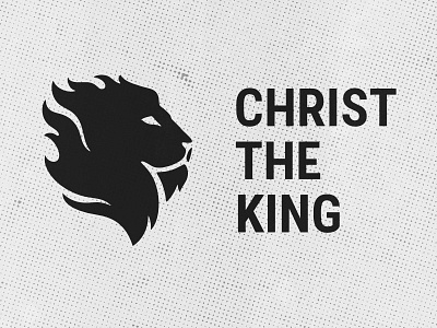 Christ the King Logo church lion logo type