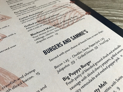 Seafood Menus burgers cajun letters menu restaurant seafood type typography