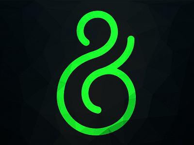 Ampersand Exploration ampersand curves green smooth waves