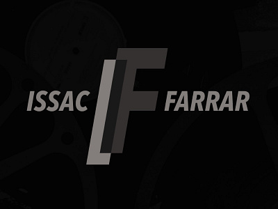 Issac Farrar Logo director editor film initials logo logo mark monochromatic monogram production typography