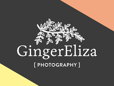 Ginger Eliza Logo branch hand drawn logo photography typography