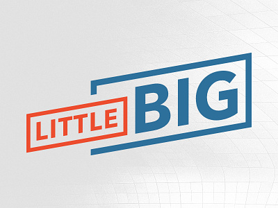 Little Big Logo blue lettering logo orange software