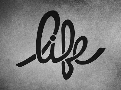 Life lettering life script t shirt