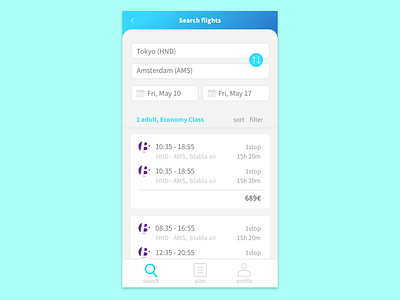 Daily UI 068 : Flight Search