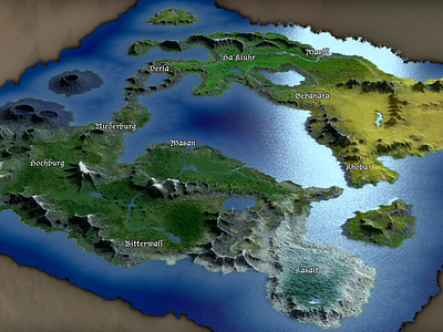 Concept Art Landscape cinema 4d game design world map