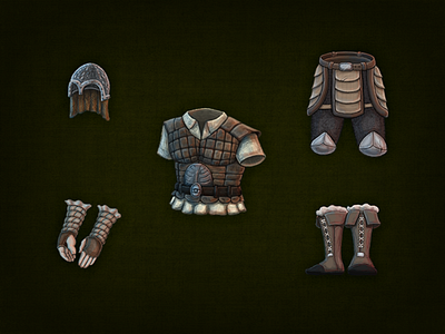 Basic Armor Set armor set game design icons rpg
